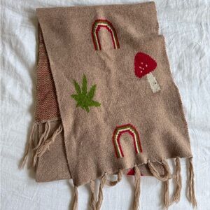 UO Tan Scarf with pattern